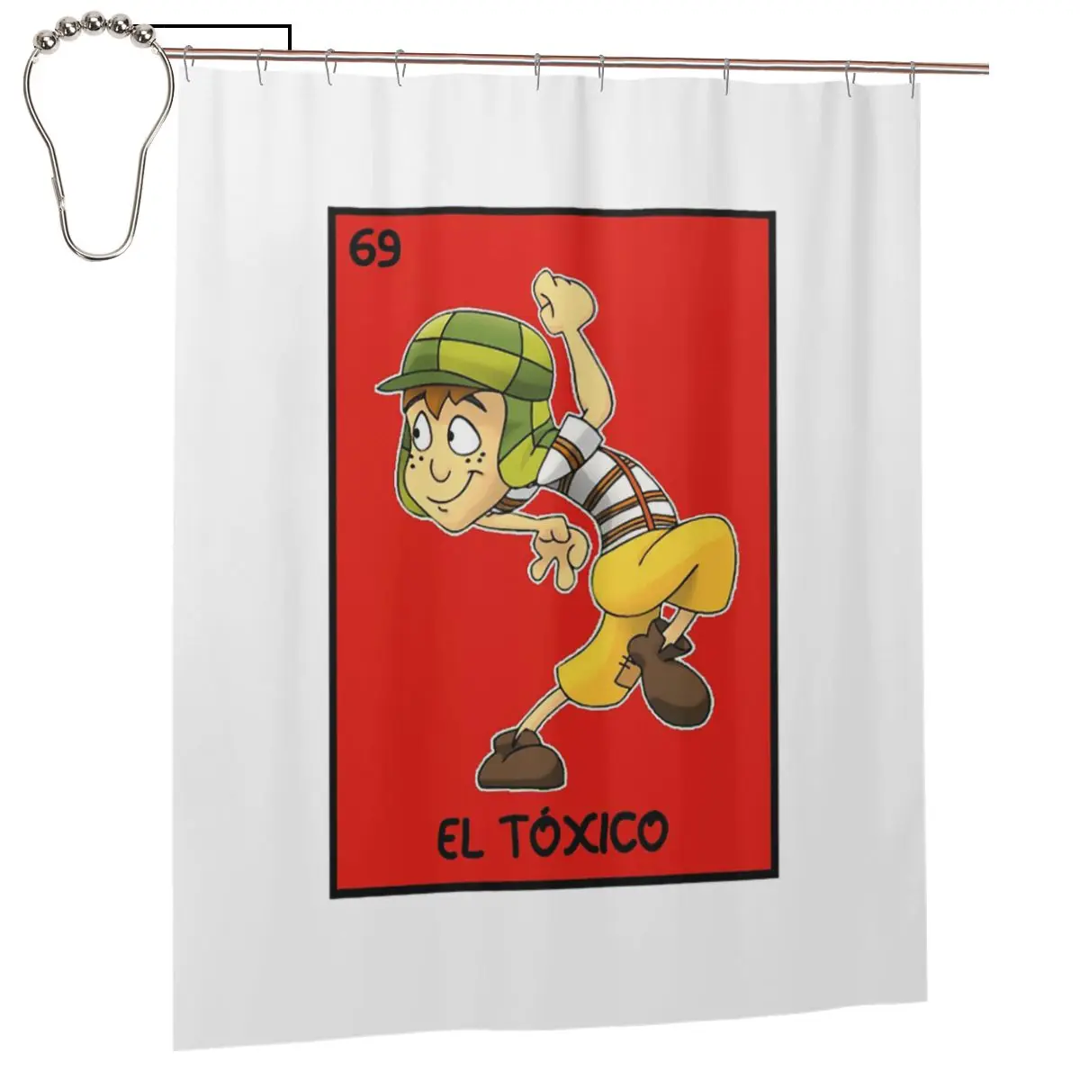 

El Toxico - El Chavo Del Ocho Shower Curtain Bathroom Polyester Waterproof Bath Curtains with Hooks