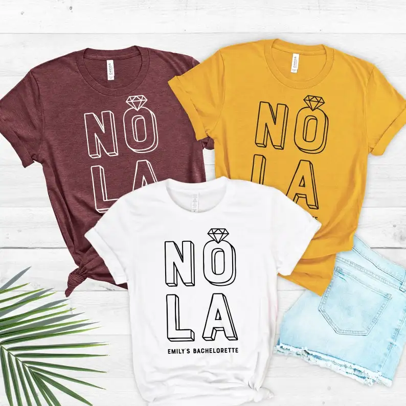 

Nola Bachelorette, New Orleans Bachelorette Nola Shirts, Nola Squad Nola Bride, Bridal Party Short Sleeve Top Tees O Neck y2k