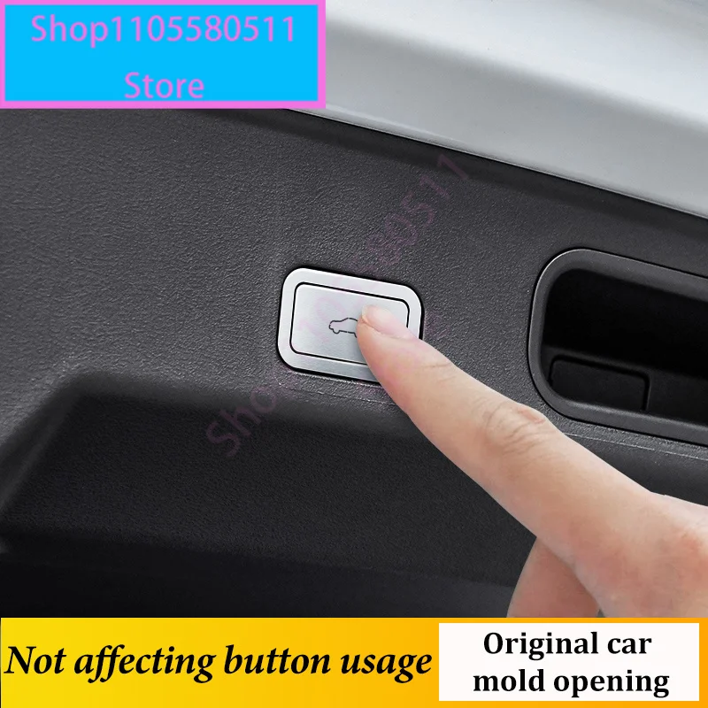 Car Rear Tailgate Trunk Switch Button Panel Trim Sticker For Geely Monjaro Atlas II Starray Aluminium Alloy Accessories