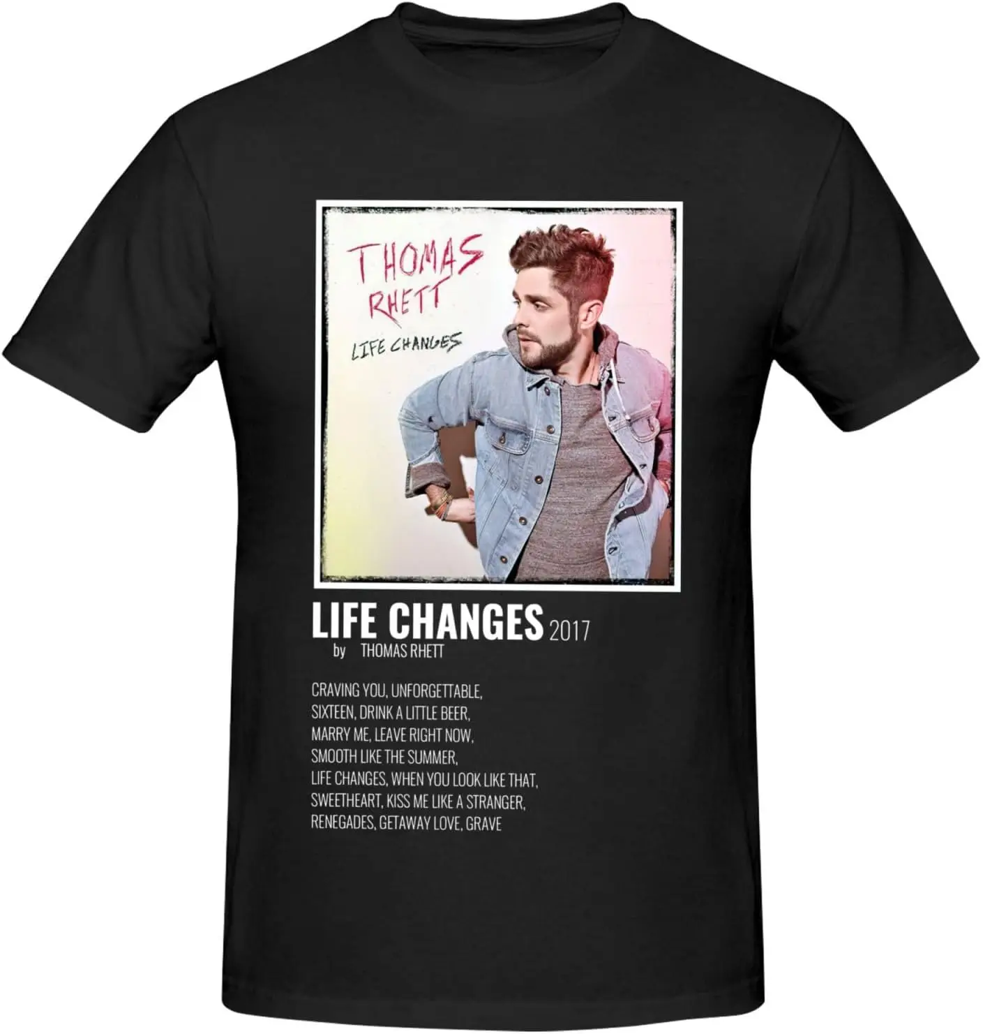 

Men's T Shirt Cotton Graphic Short Sleeve Clothing Crewneck Tees Soft T-Shirt