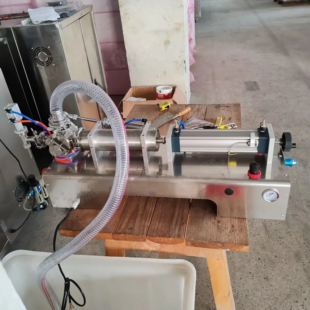 304 Stainless Steel Semi Automatic Liquid Paste Filling Machine Single Head Filler for Sauce Honey Cream Cosmetic Food