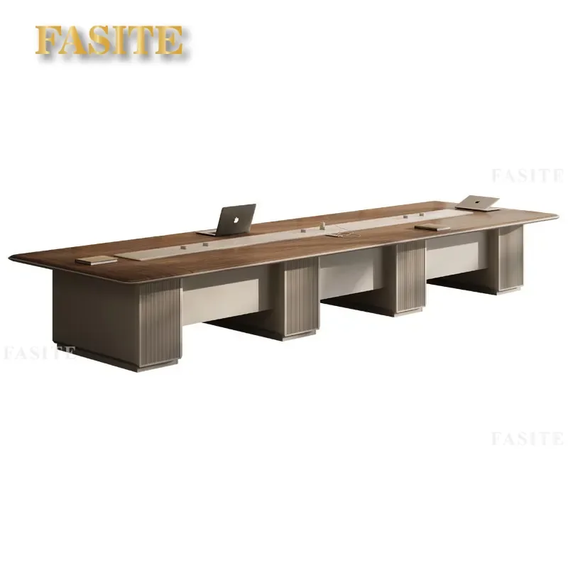 For Large Rectangular Conference Table Modern Simple High End Long Business Negotiation Desk Commercial Office Furniture with