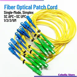 10 adet/grup SC/UPC-SC/APC yama kablosu 3.0mm SingleMode optik kablo SM Simplex Fiber optik Jumper FTTH