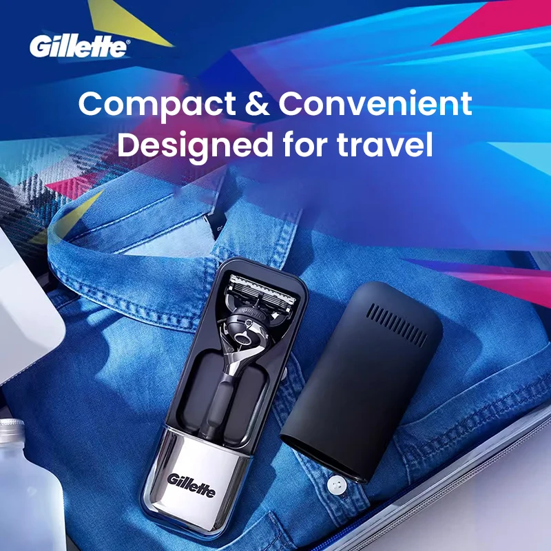 超希少　 1960　ヴィンテージ ジレット トラベル テック カミソリ ケース付 Gillette-カミソリ用ポータブルトラベルケース、男性用かみそり用の