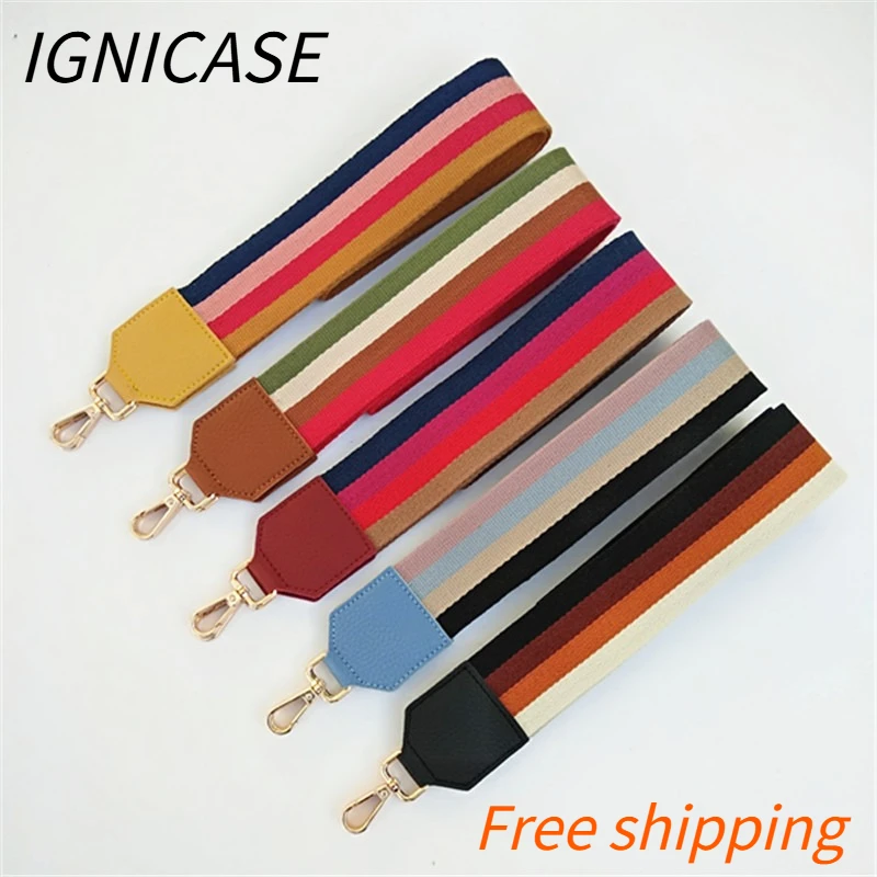 

IGNICASE Wide Thickened Ribbon Shoulder Strap Fashion Short Single Shoulder Crossbody Contrast Bag Replacement Shoulder Strap