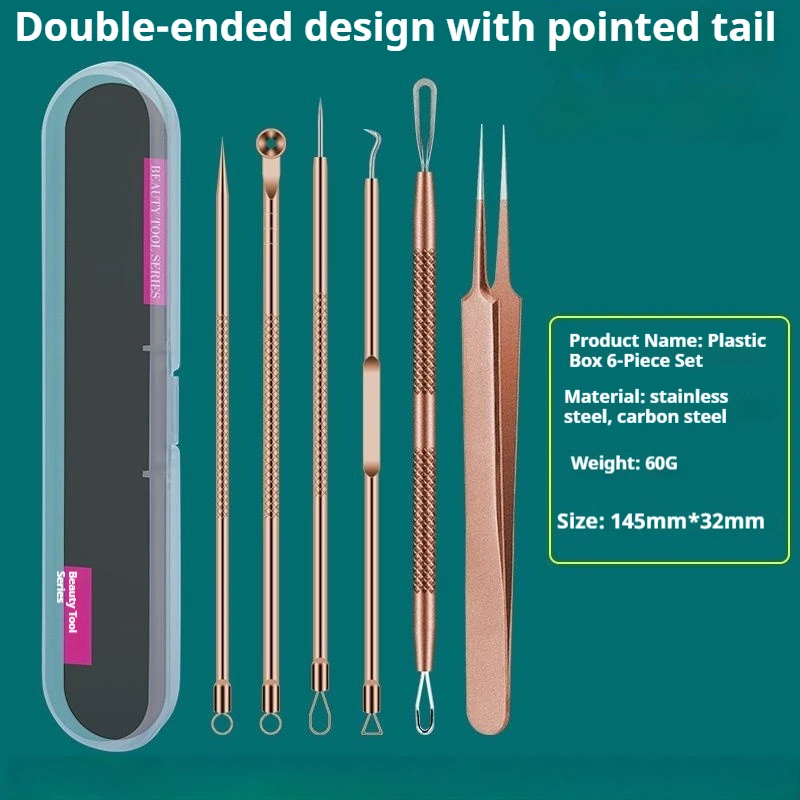 Comedondrukker Puistje Comedo Extractor Tool Beste Acne Verwijdering Kit Behandeling voor Smet Whitehead Popping Zit Verwijderen voor