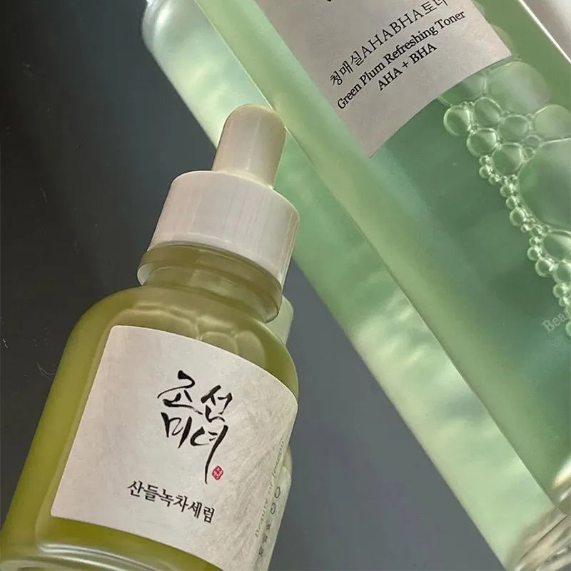 Belleza Coreana de la mujer, tónico hidratante refrescante de ciruela verde, 200ml, cuidado de queratina, esencia de té verde, cuidado Facial