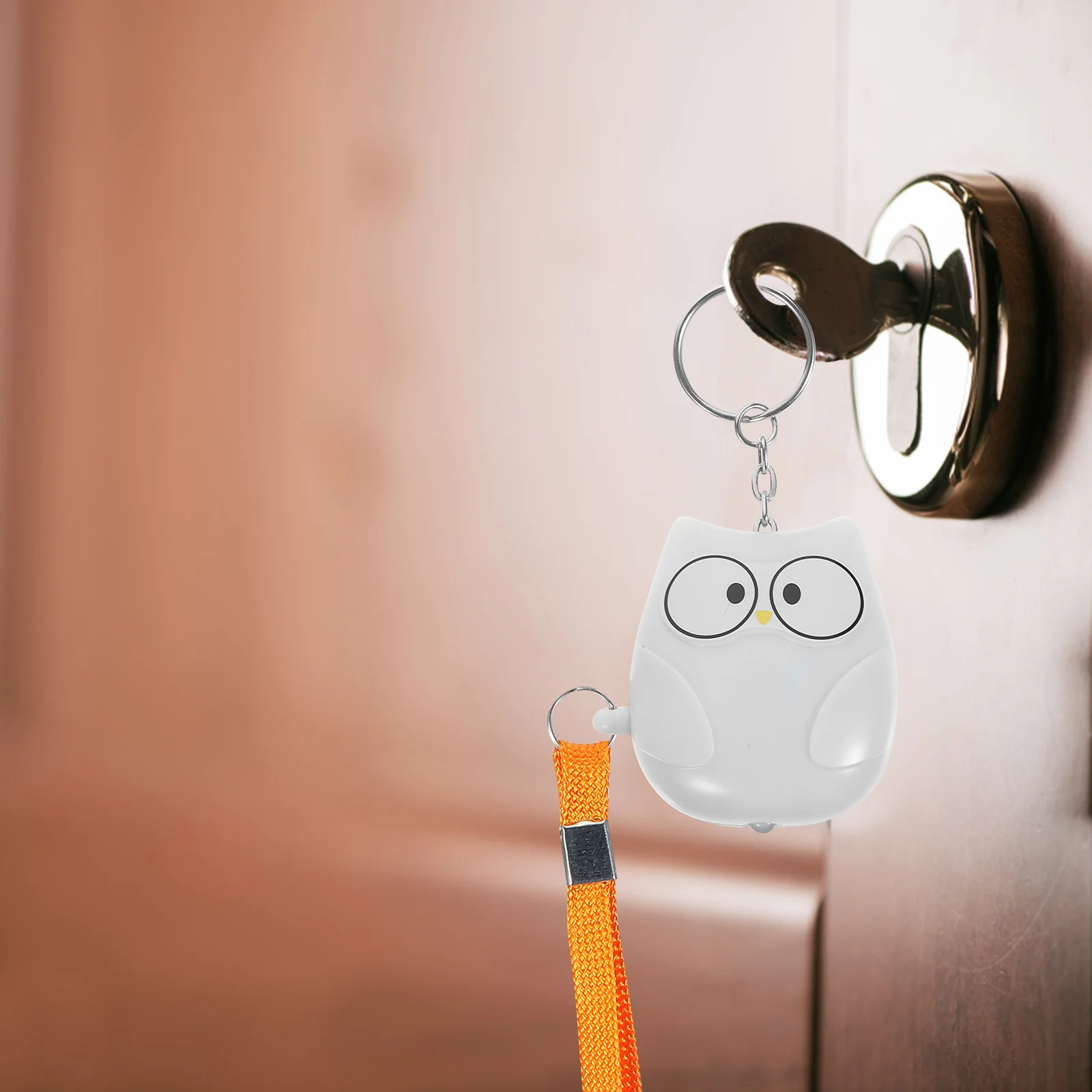 إنذار شخصي مدمج 130 ديسيبل سلسلة مفاتيح أمنية للنساء تصميم البومة المحمولة إنذار السلامة في الهواء الطلق جهاز تنبيه الطوارئ #4