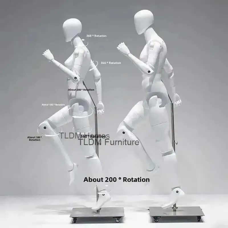 Changeable Posture Full Body Mannequin Shopping Mall Mannequins for Clothing Store Model Props Luxury Window Display Shelf Dummy