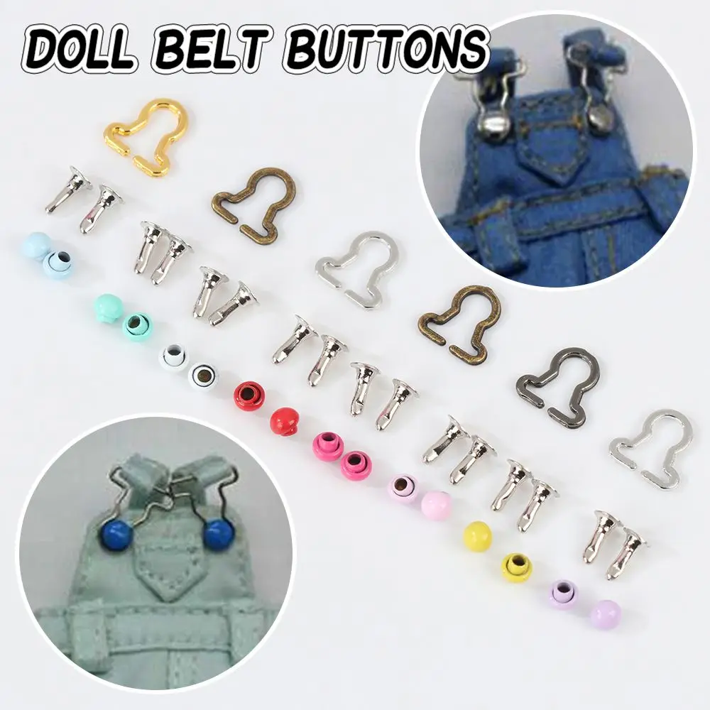 Hot Sale 20Pcs Mini Gourd Style Doll Belt Buttons Dolls Buckles Metal Buckle DIY Girls Toys Trousers Bags Sewing Accessories