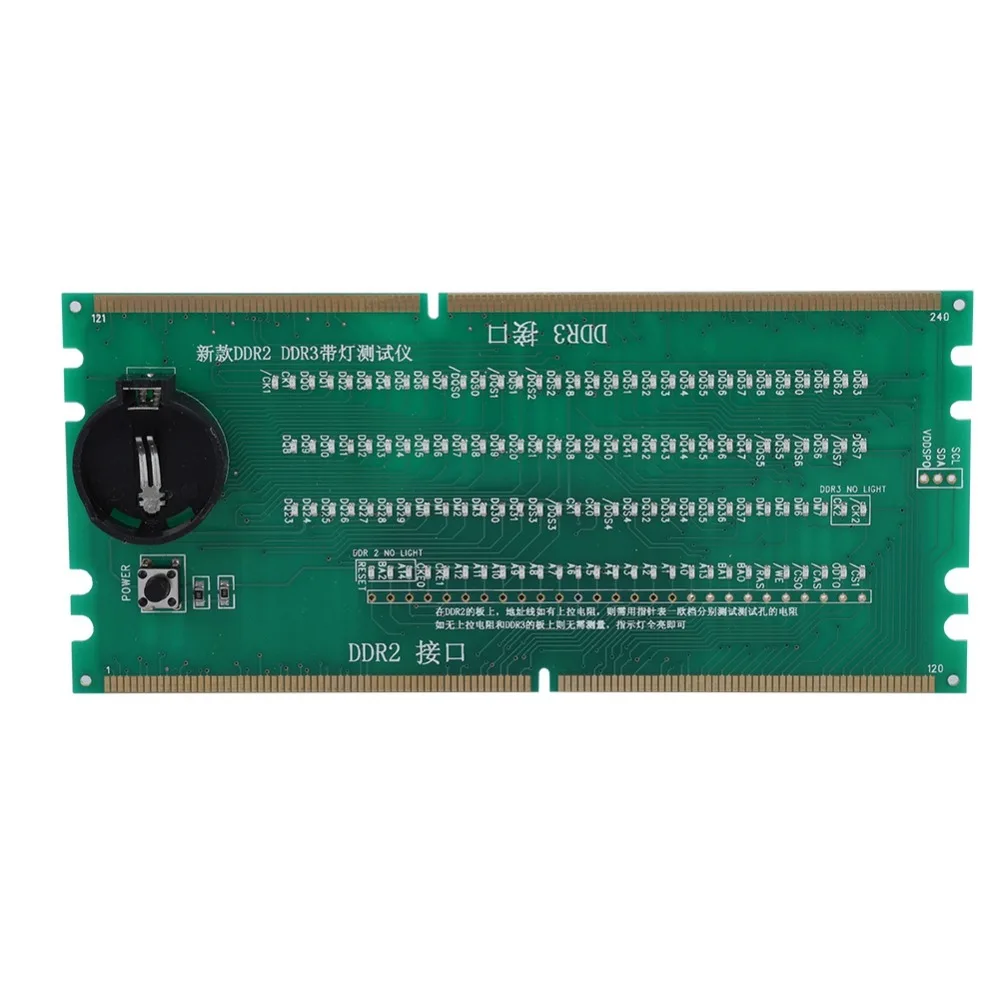 

With LED Light DDR2 DDR3 Test Card Portable Multifunctional Two in One Test Card High Hardness Desktop Motherboard Test Card
