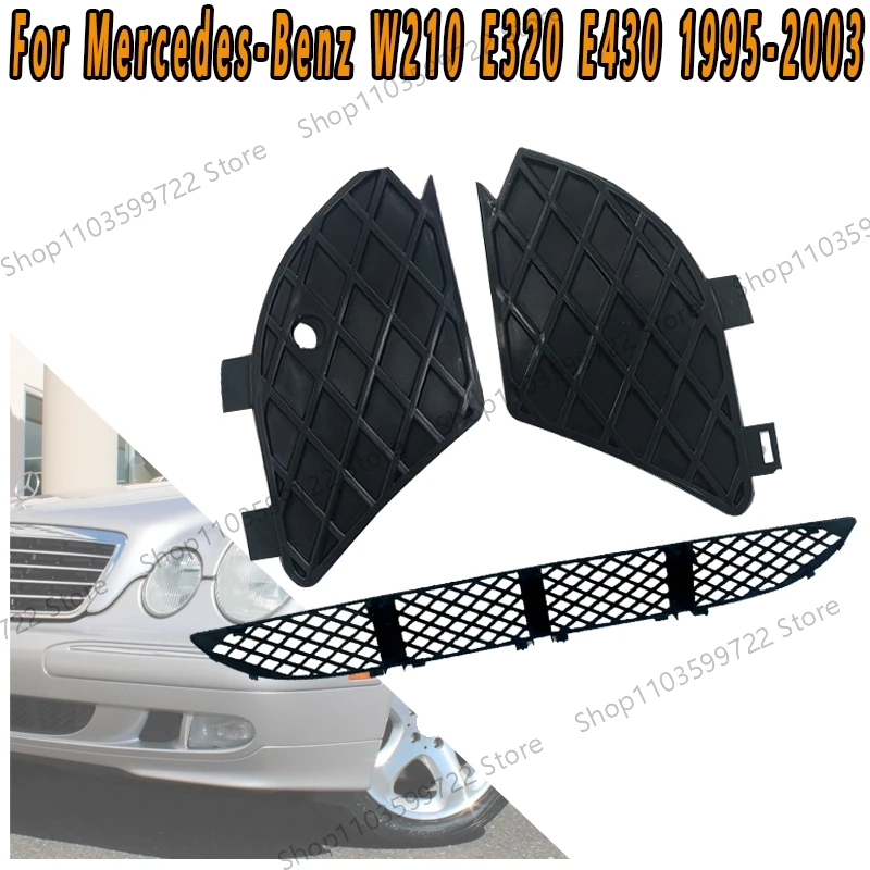 

Для Mercedes-Benz W210 E320 E430 1995-2003: Спортивная решетка радиатора (сотовая), накладка на противотуманные фары, аксессуары