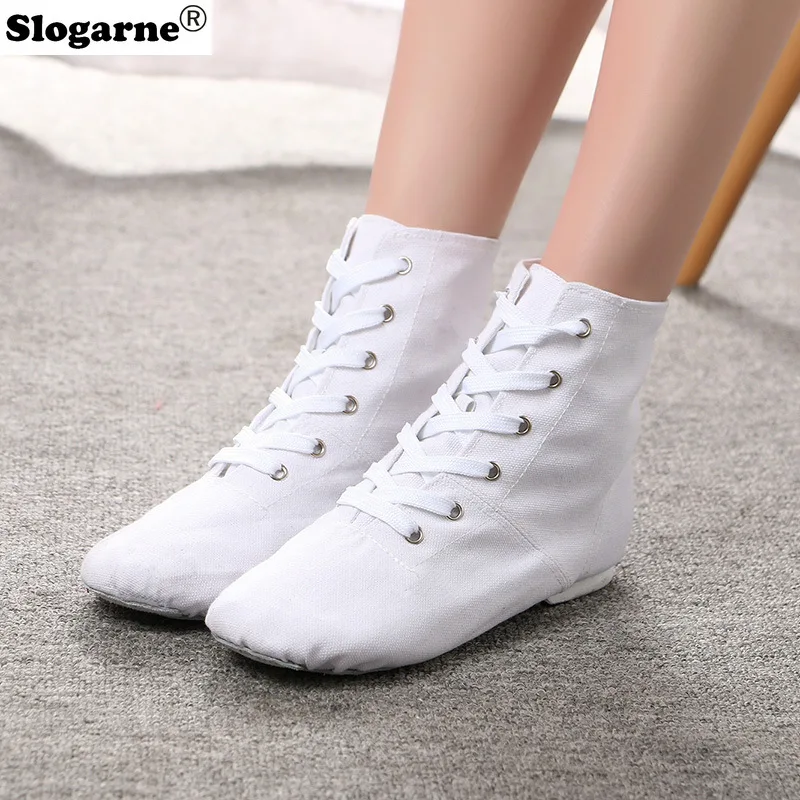ใหม่ High Top รองเท้าบัลเล่ต์เด็กโมเดิร์นรองเท้าเต้นรําแจ๊สผู้หญิงในร่มโยคะการฝึกอบรมรองเท้าบัลเล่ต์เต้นรํารองเท้าเวทีรองเท้า
