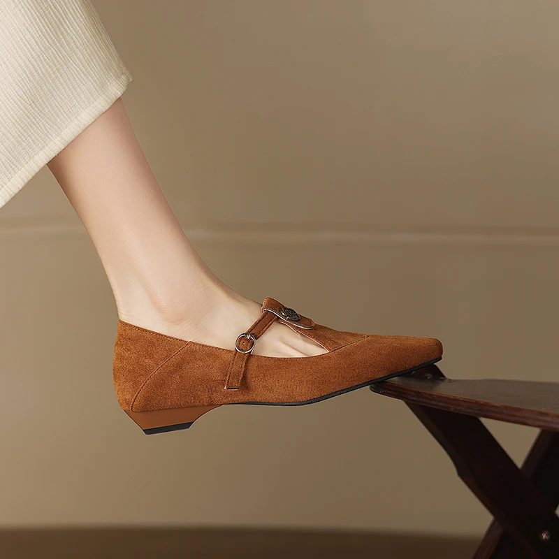 2026-spring-and-autumn-women's-flat-shoes-square-toe-with-buckle-and-comfortable-casual-daily-wear-single-shoes