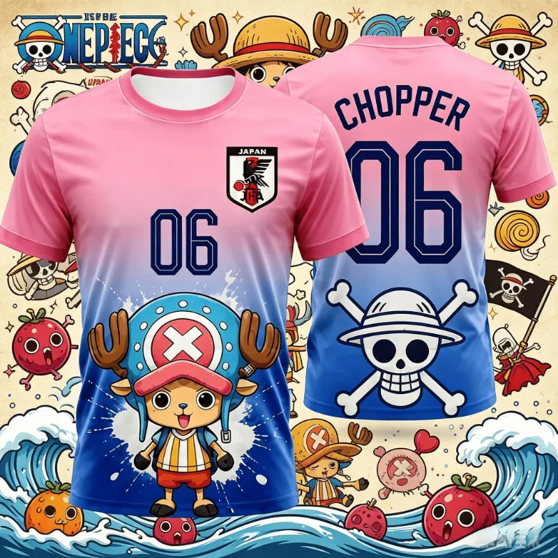 T-shirt graphique One Piece 2026, maillots de football anime japonais, T-shirt sport à séchage rapide pour homme, vêtements pour enfants, T-shirt femme