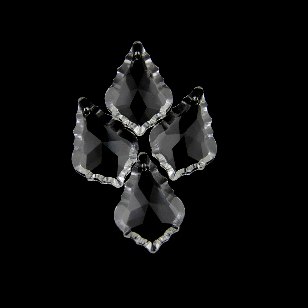 16mm 22mm 38mm 50mm 63mm 76mm 100mm K9 Crystal Clear Maple Leaf Chandelier Pendants Glass Suncatcher Prism Hanging Trimming Part