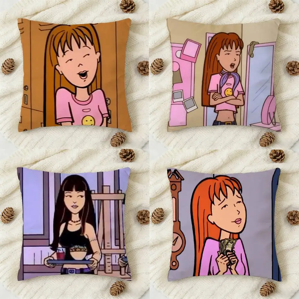 

Cool D-Daria Cartoon Girl Double-sided Printed Square Decorative Cushion Cover for Sofa Living Room Home Decor