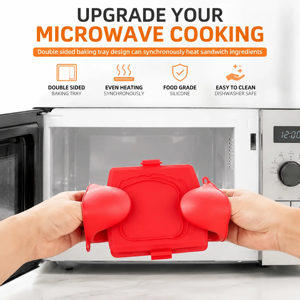 Non-Stick Microwave Toastie Maker | Portable Sandwich Toaster for Breakfast & Snacks