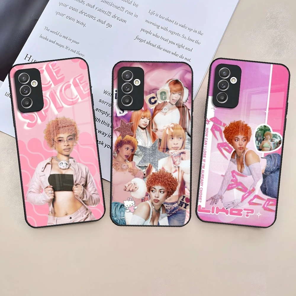 Rapper Ice Spice Phone Case For Samsung Galaxy S26 S25 S24 S23 S22 S20 S21 Ultra Edge Plus Fe Colored Silver Cover