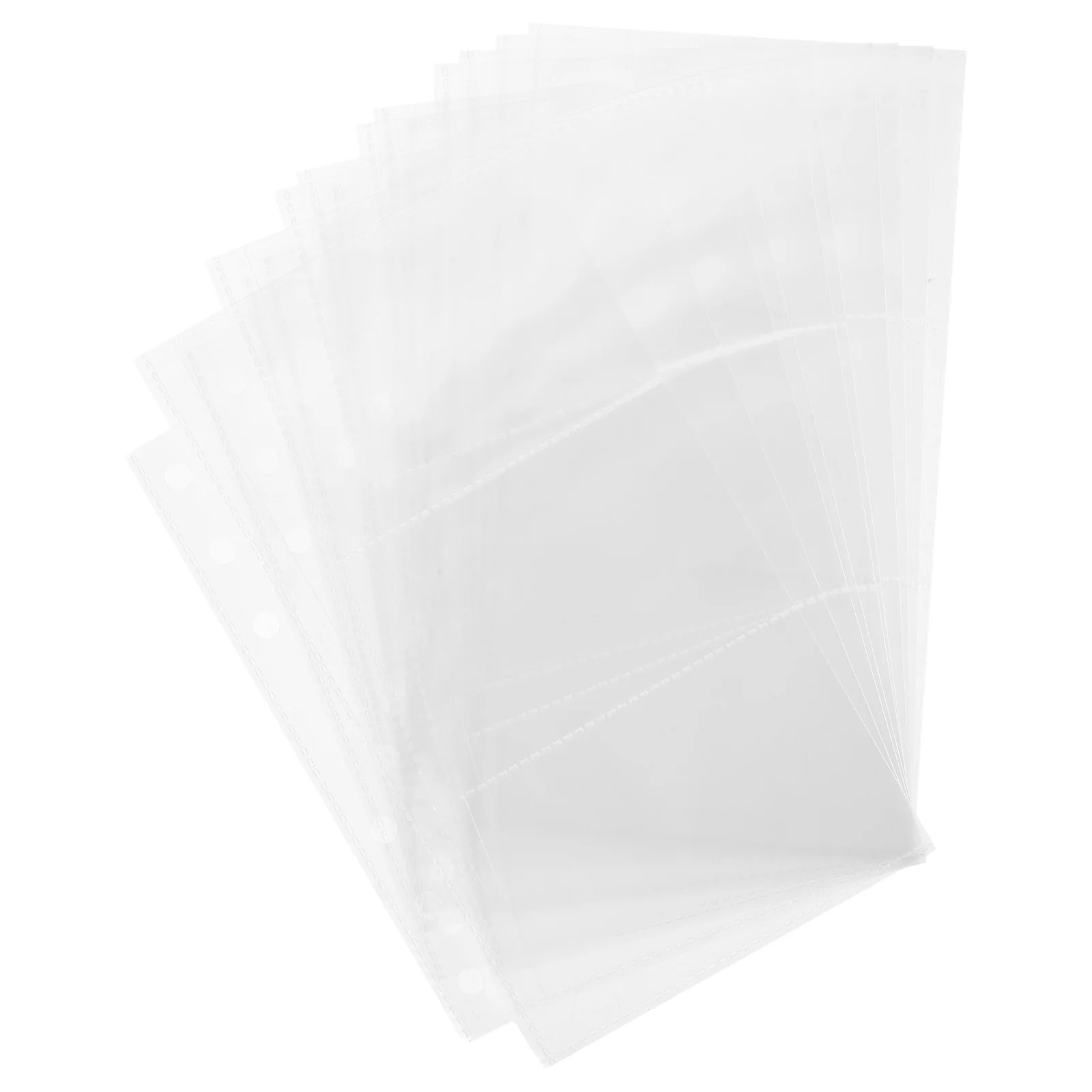 5 Books Scrapbook Refill Pages Photo Album Sheet Protectors Clear PVC Replacement Scrapbook Binder Protective Sheets