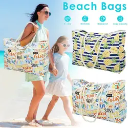 Bolso de playa impermeable de gran tamaño para mujer, bolsa de viaje al aire libre para piscina, bolso de hombro