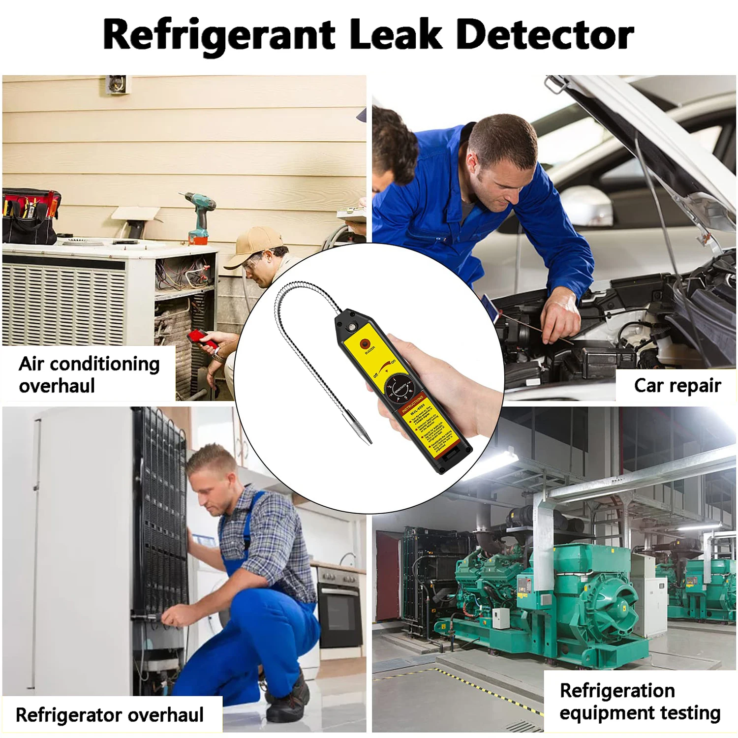 Leak Detector Freon CFC HFC Halogen Gas Refrigerant Air Monitor Conditioning R22a R134a Gas Meter Automatic Refrigeration image 6
