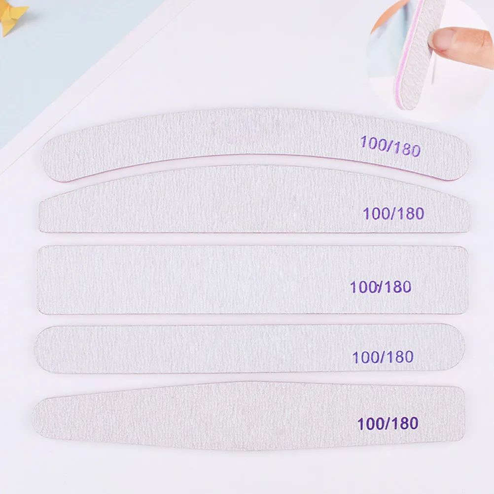

10Pcs Nail Files Double-Sided Nail Art Polisher Buffer Trimming Shaping Manicure Tools for Home Salon Professional Use