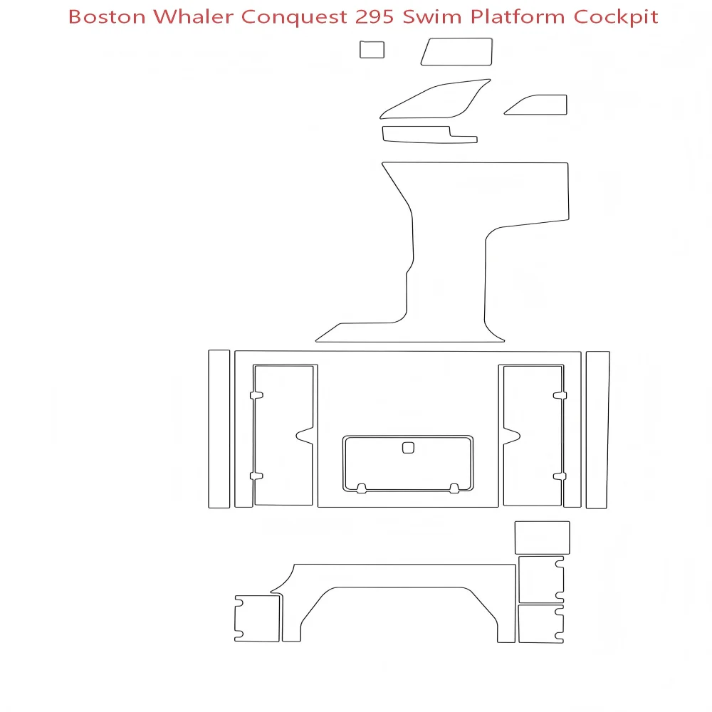 

Накладка на платформу для плавания и кокпит Boston Whaler Conquest 295, из ЭВА-пены, имитация тика, в стиле SeaDek Gatorstep, самоклеящаяся, fmf93k2f