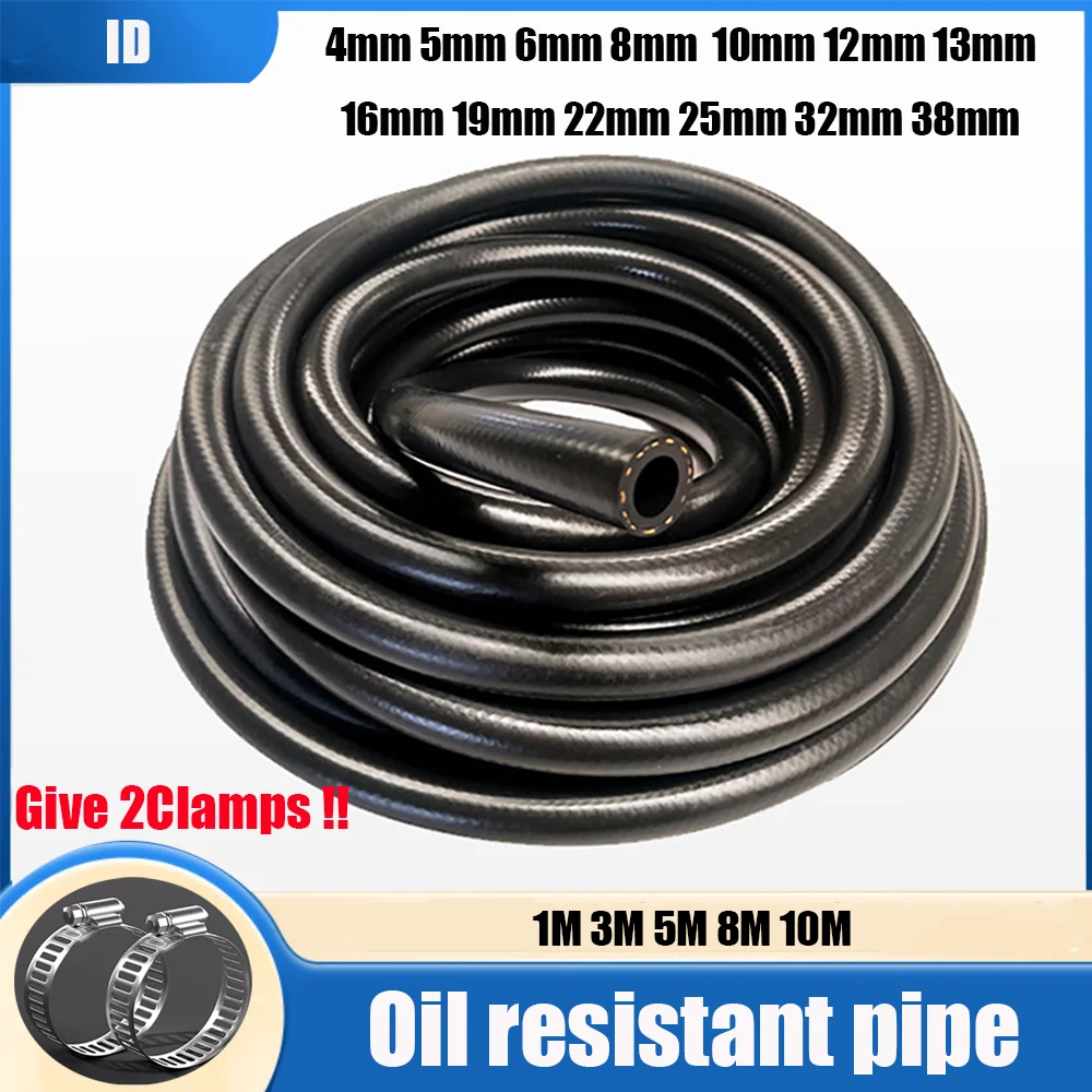 

1M 3M 5M 8M 10MID4~38mmFuel Hoses Rubber Car Oil Pipe NBR Oil-Resistant Rubber Pipe Line Gasoline Diesel Hose Low Pressure Hose