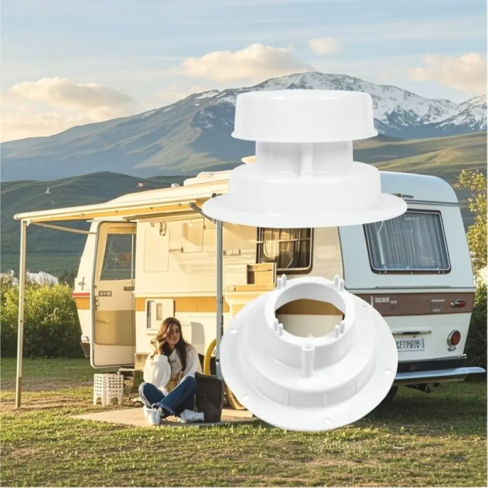 RV Plumbing Roof Vent Cap Universal White Plastic Ventilation Cover Replacement For Camper Trailer Motorhome System