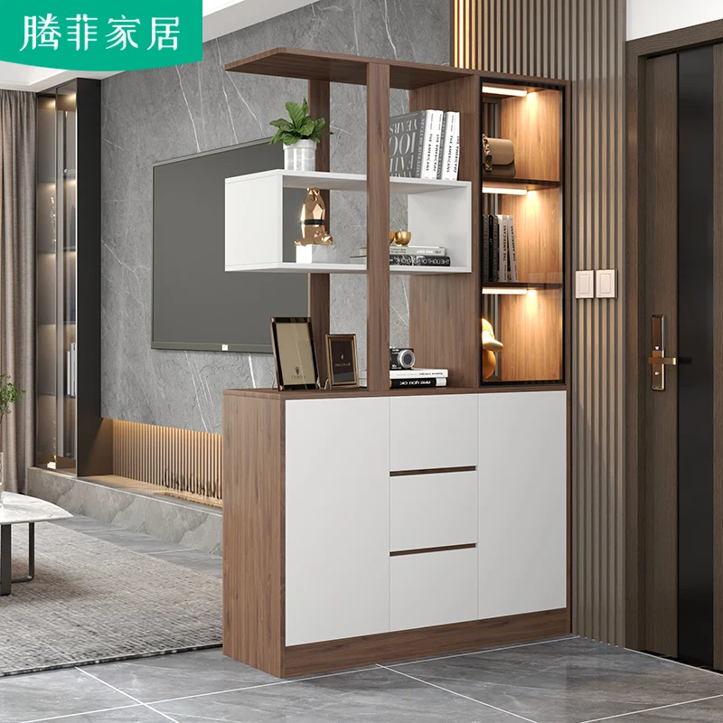 Modern minimalist foyer cabinet, shoe cabinet, integrated partition