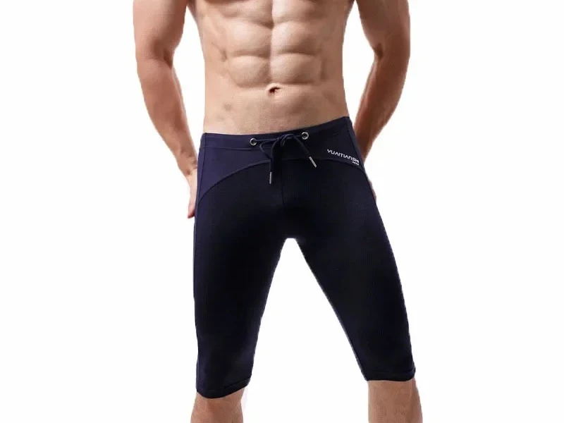 

Men Fashionable Leg Pants Youth Fashionable Legging Boxer Shorts Strap Tie Lace Up Sports Slim Fitness Mesh Hole Cycling Clothes