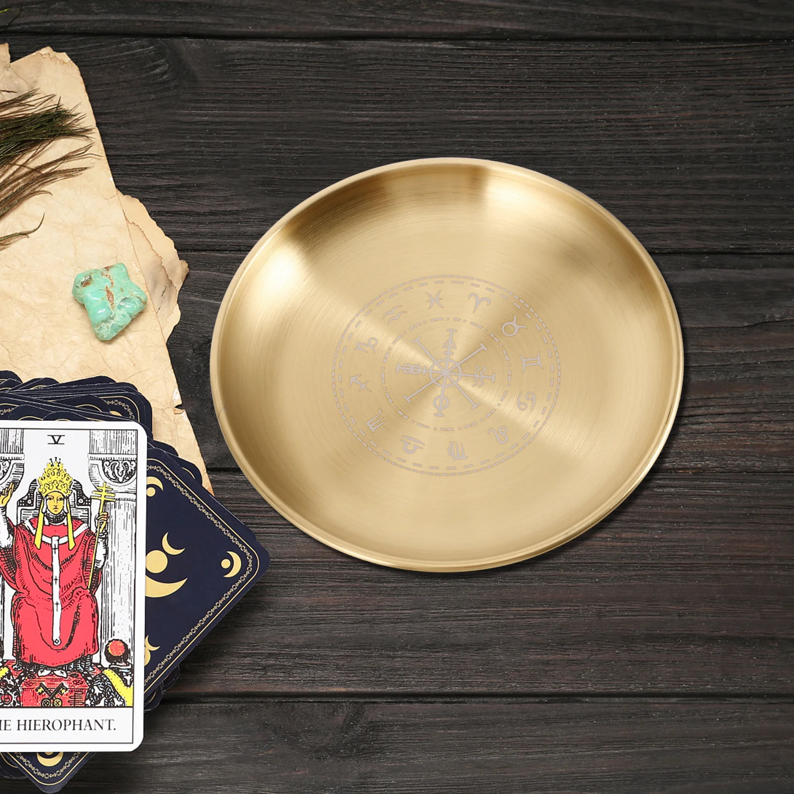 1 conjunto requintado adivinhação espiritual mesa de radiestesia tarô jogo prop incenso rituals decoração para casa guia místico
