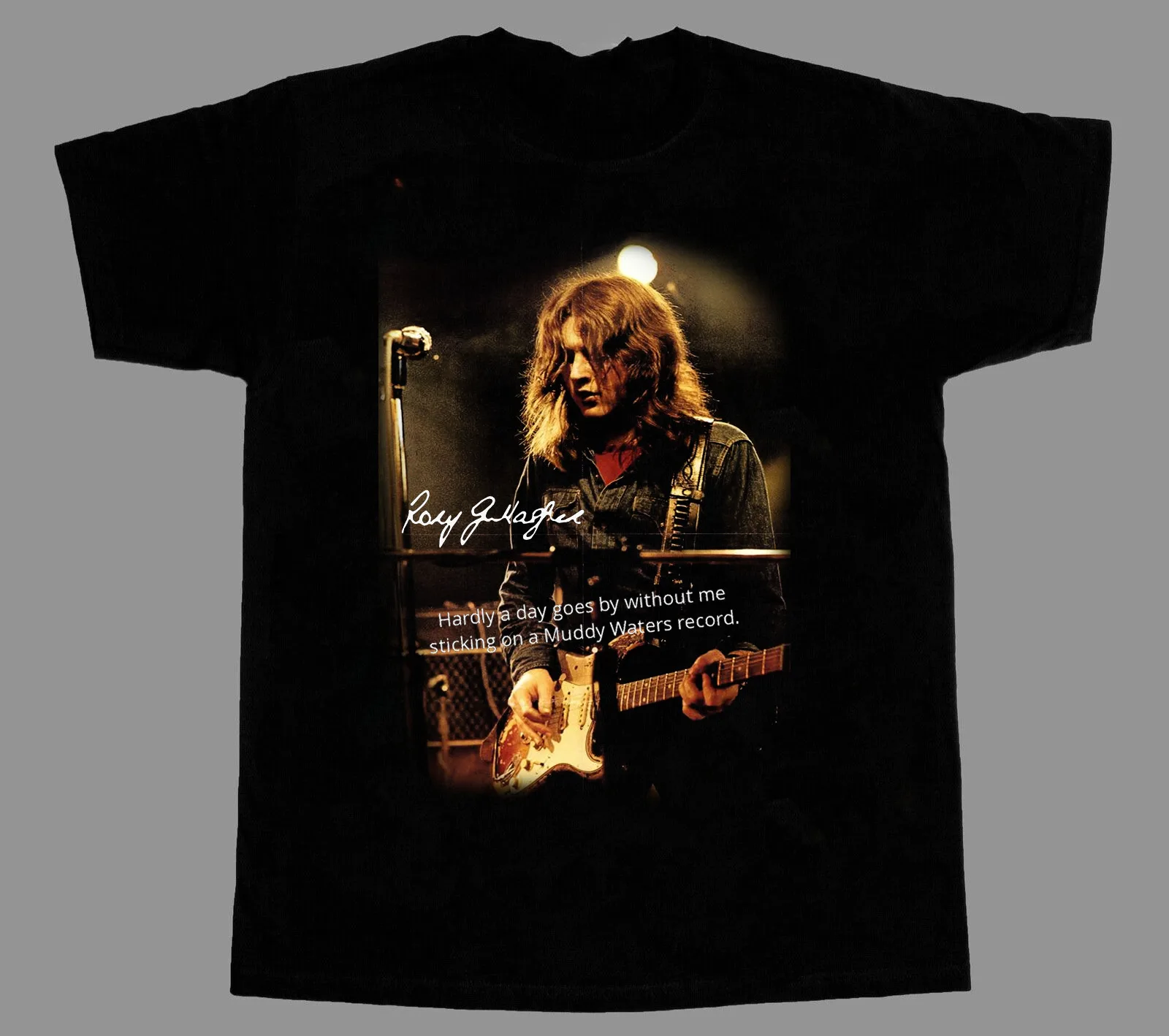 Rare Rory Gallagher Singer Quotes Cotton Black S-2345XL Unisex T-Shirt TMB394