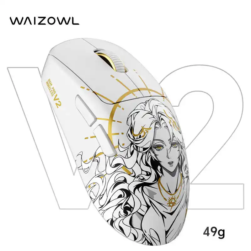 Waizowl Ogm Pro V2 Gaming Mouse 8k 2.4G Wireless Bluetooth 3 Mode Lightweight Nordic Paw3950 32000dpi Office Gamer Custom Mouse