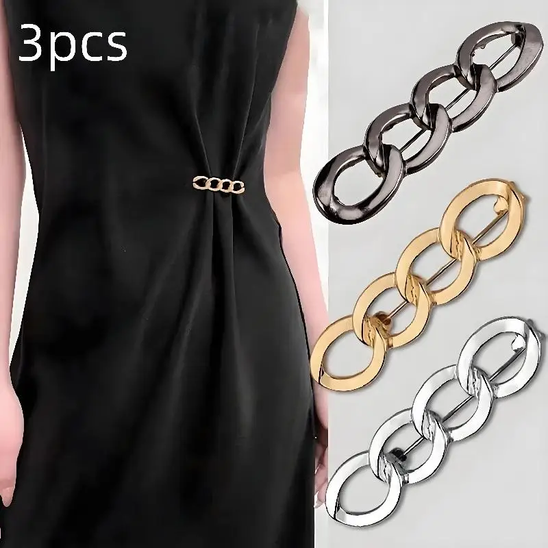 Alloy Adjustable Waist Cinching Buckles for Jeans 3PCS Fashion Lightweight Waist Adjusters for Casual Denim Pants Fit Fix