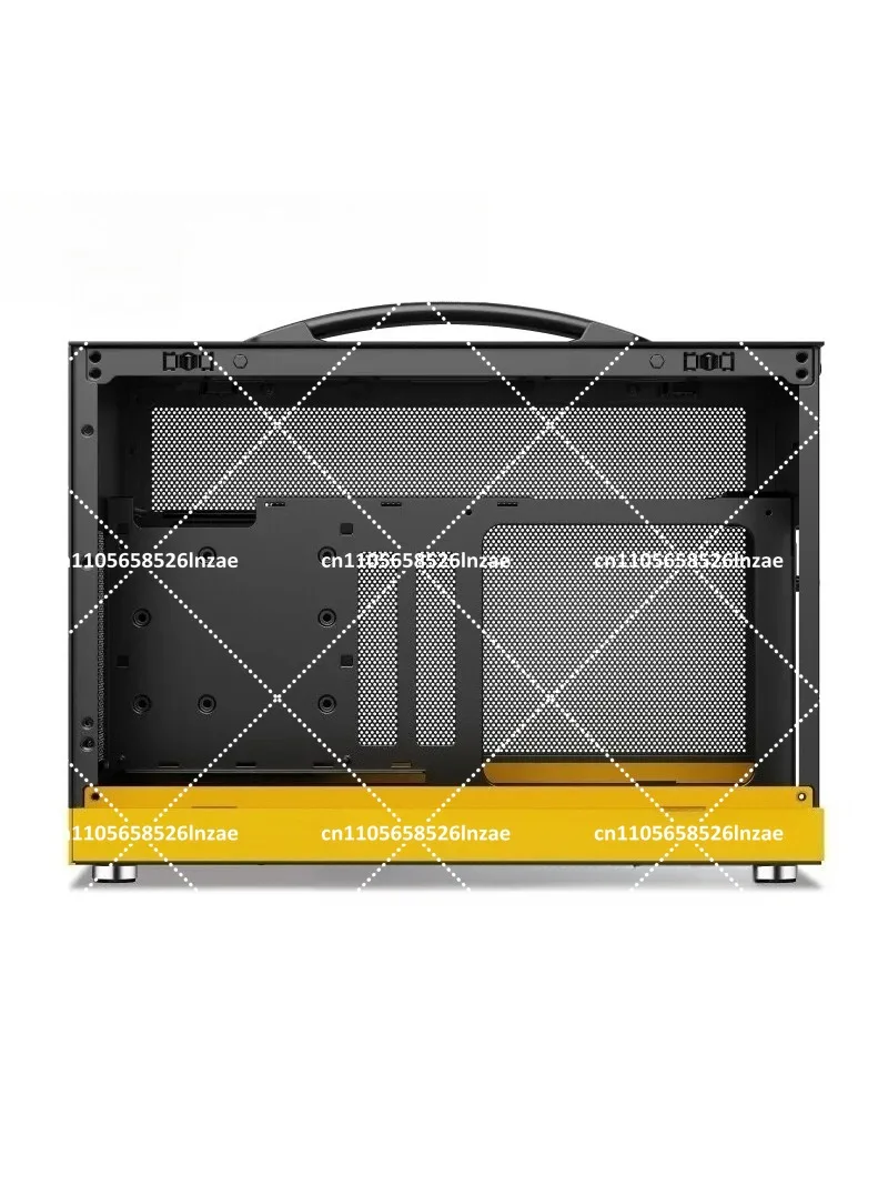 Mini ITX Computer Case, White Desktop PC Chassis, Portable Small Tower with 240 Water Cooling Support