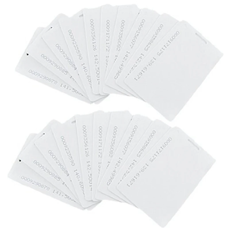 B29C-20 Pcs White 125Khz 0.8Mm RFID Access Proximity Card