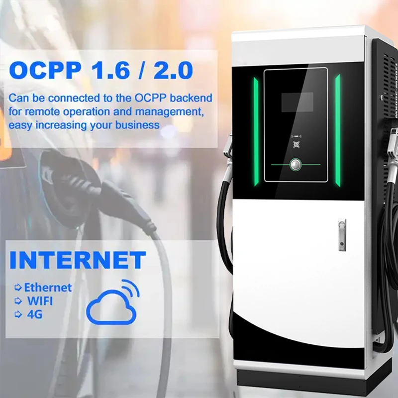 Floor Stand DC Fast Charging Station 60kW 180kW CCS2 GBT RFID Payment EV Charger for Parking Lot