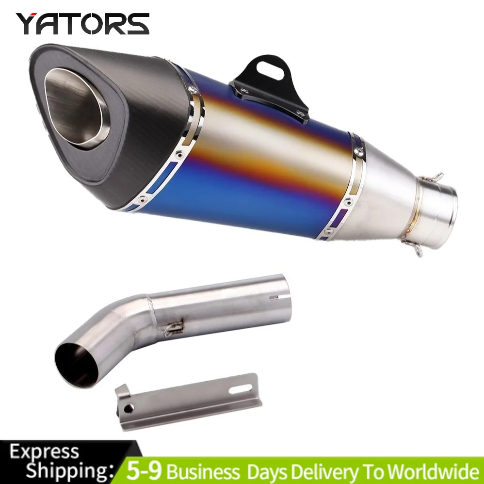 

Motorcycle Exhaust Middle Link Pipe Slip On 51mm Muffler For Benelli 752 BJ750GS Exhaust Systems Exhausts Pipes