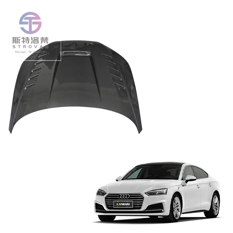 

Langyu 2017-2021 Car Facelift Parts Engine Cover Front Bonnet for A5 B9 Upgrade LY Style Carbon Fiber Engine Hood