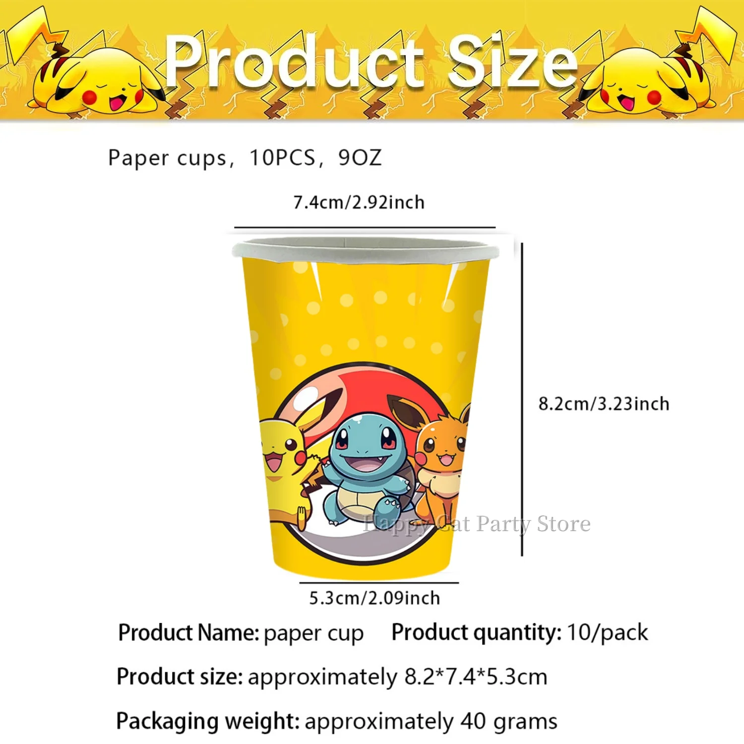 Pokemon Birthday Party Decor Pikachu Cake Decor DIY Sticker Pokemon Tablecloth PlateBaby Shower Party Supplies Kids Favors Gifts