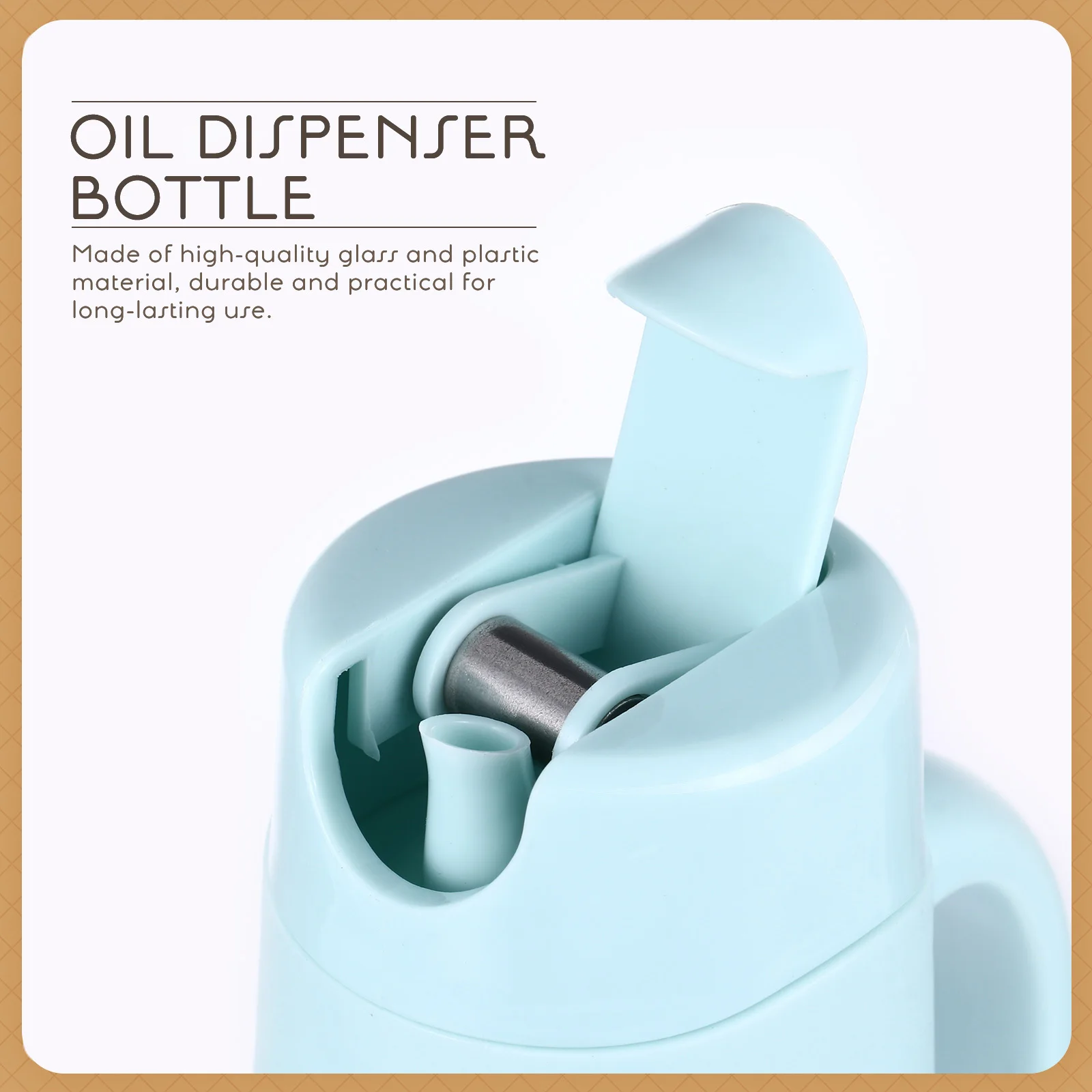 

Automatic Opening Oil Dispenser Bottle High Quality Glass Practical Long Lasting Use Clear Visibility Olive Oil Vinegar