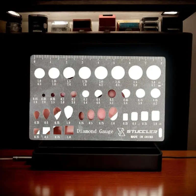 

Измерительный калибр для бриллиантов из нержавеющей стали, 1 шт., для измерения бриллиантов и драгоценных камней специальной формы, высококачественный, для оценки веса