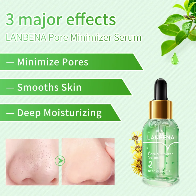 LANBENA Blackhead Remover Serum Shrinking Pore Essence Pore Strip Tearing Deep Cleansing Oil Control Shrink Pores Nose Skin Care