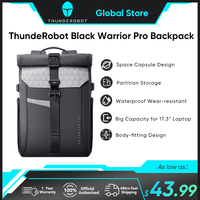 ThundeRobot Black Warrior Pro Backpack 17.3 inch Laptop Backpack Partition Storage Anti-thief Large Capacity Business Male Bag