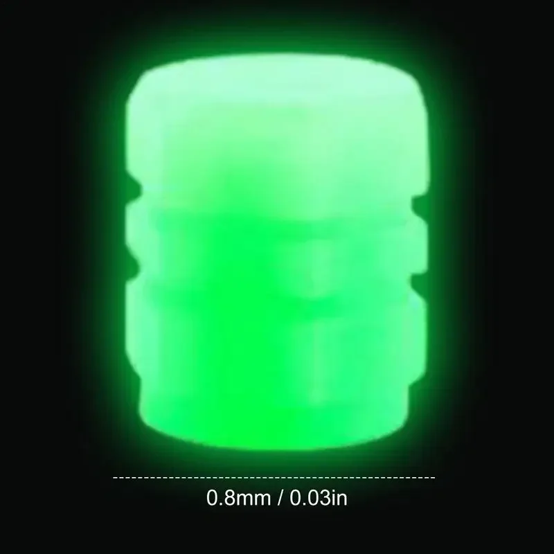 Luminescent fluorescent valve cap, Noite Brilhante Carro Motocicleta, Bicicleta, Wheel styling, Pneu hub, Universal Cap Trim 2pc