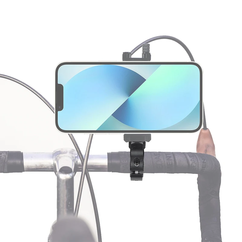 FEICHAO morsetto per manubrio per bici da bicicletta Clip per tubo in alluminio con supporto a vite 1/4 per Gopro 13 12/Insta360 supporto per telefono con Action Camera