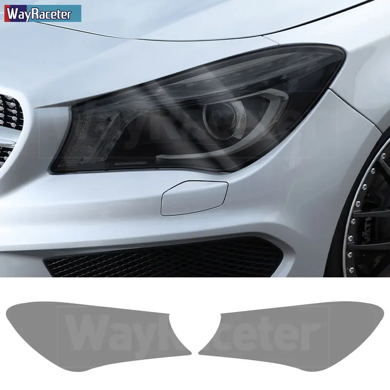 Car Headlight Protective Film Taillight Transparent Smoked Black TPU Sticker For Mercedes Benz C117 X117 W117 CLA Class AMG