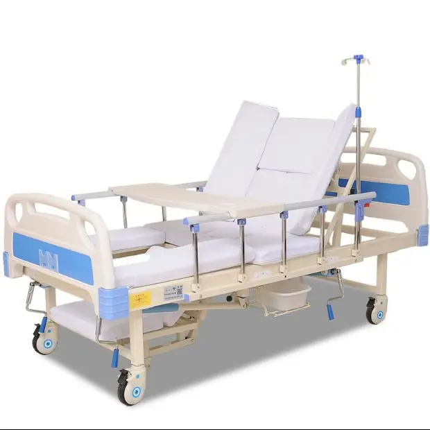 manual medical examination table three function folding hospital nursing bed